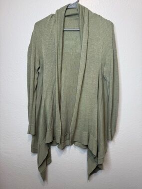 Lululemon Cashlu Knit Wrap Cardigan Heather Rosemary Green Size M/L Convertible